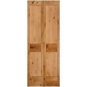 Codel Doors 36" x 80" Knotty Alder 2-Panel Shaker Bifold Door and Hardware 3068ska8402BF